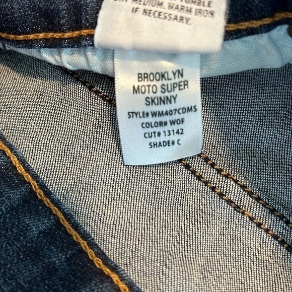 Hudson Brooklyn Moto Super Skinny Jeans Size 26 Walk of Fame - Picture 14 of 17